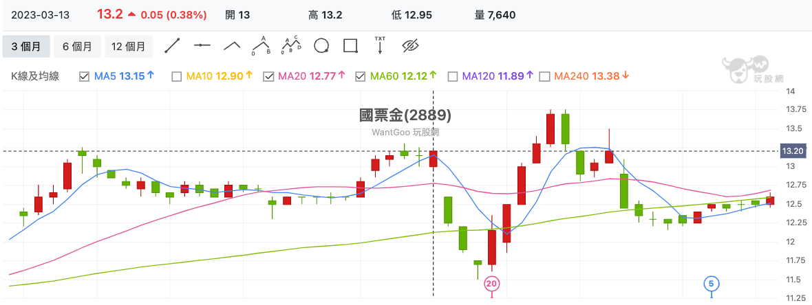 國票金(2889) 技術分析