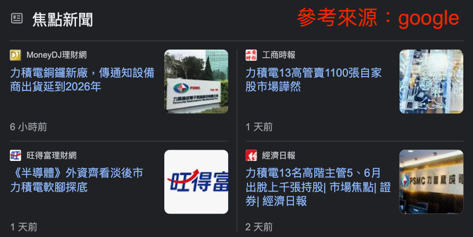 力積電力積電13名高階主管 5、6月出脫上千張持股