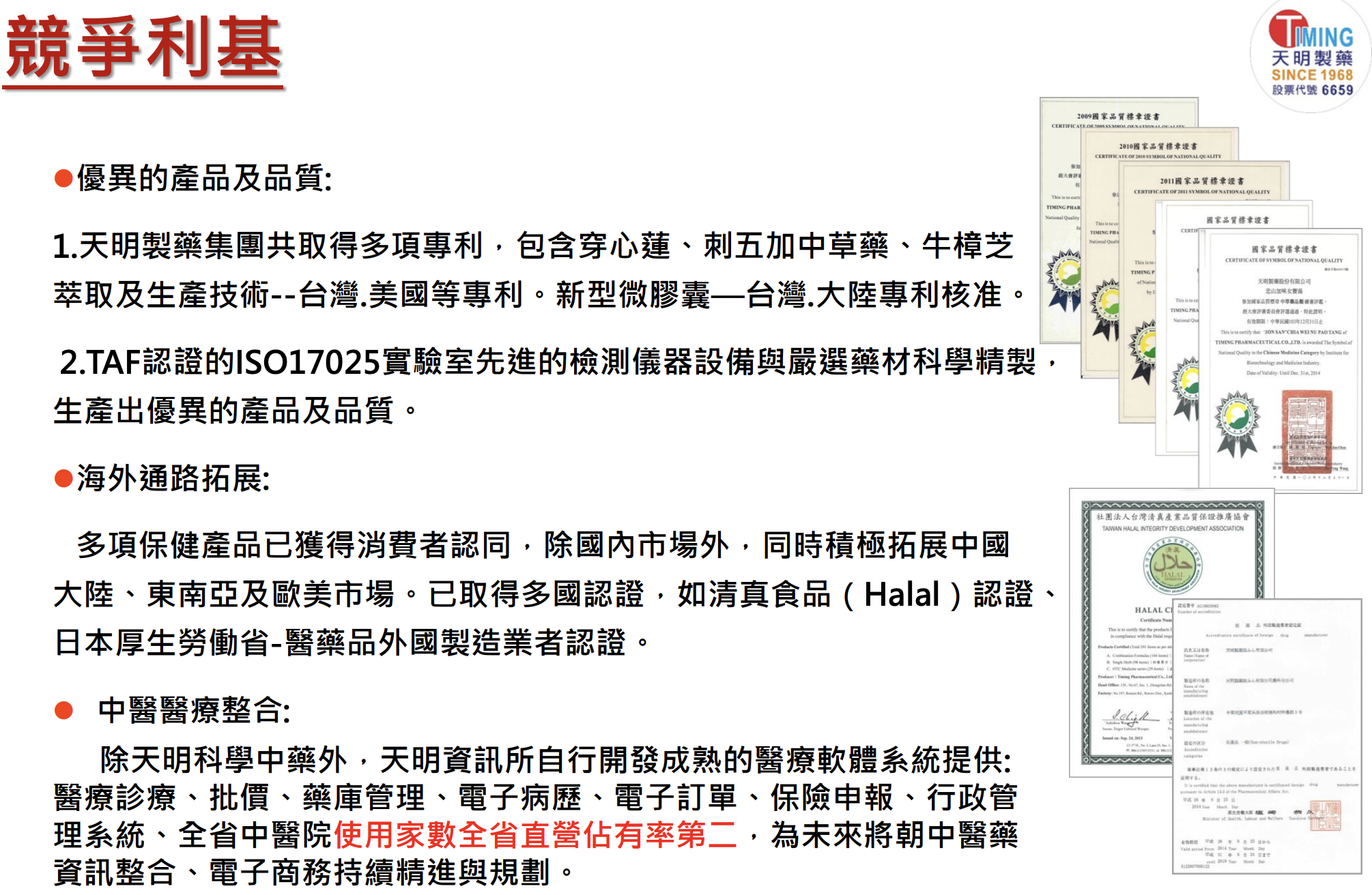天明製藥競爭利基:專利佈局、海外認證、診所軟體佔有率