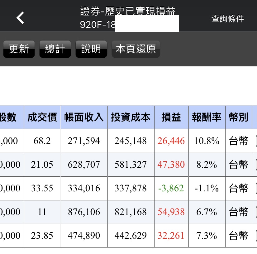 對帳單