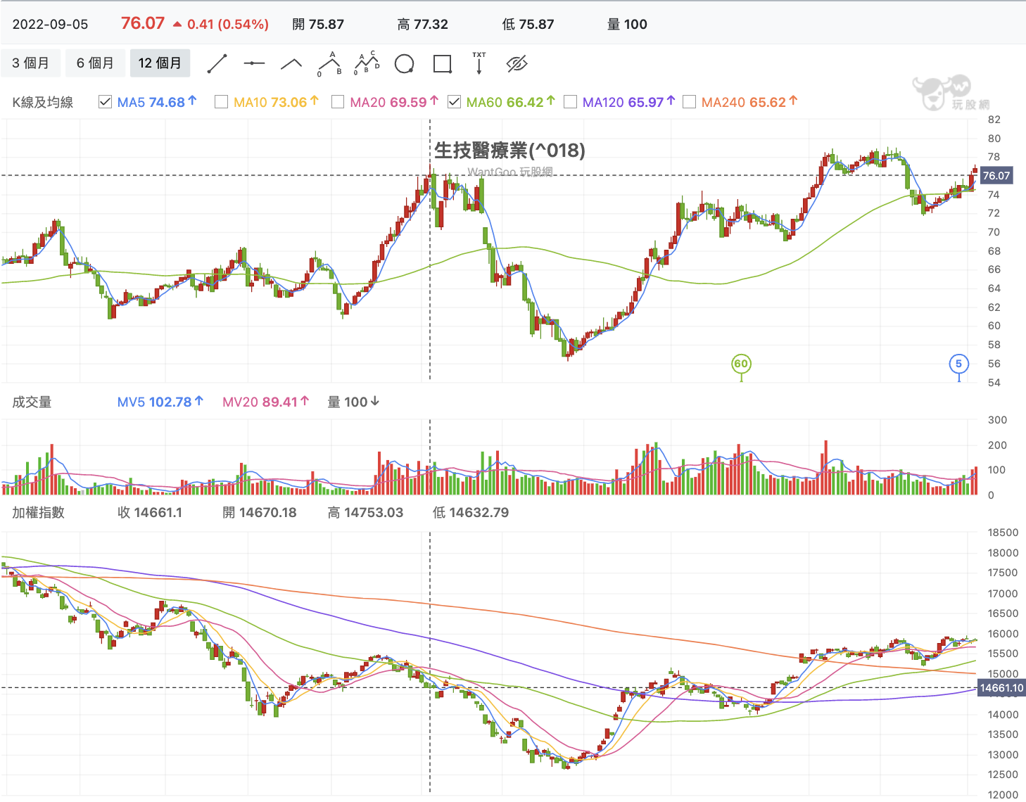 生技醫療業(^018) 技術分析