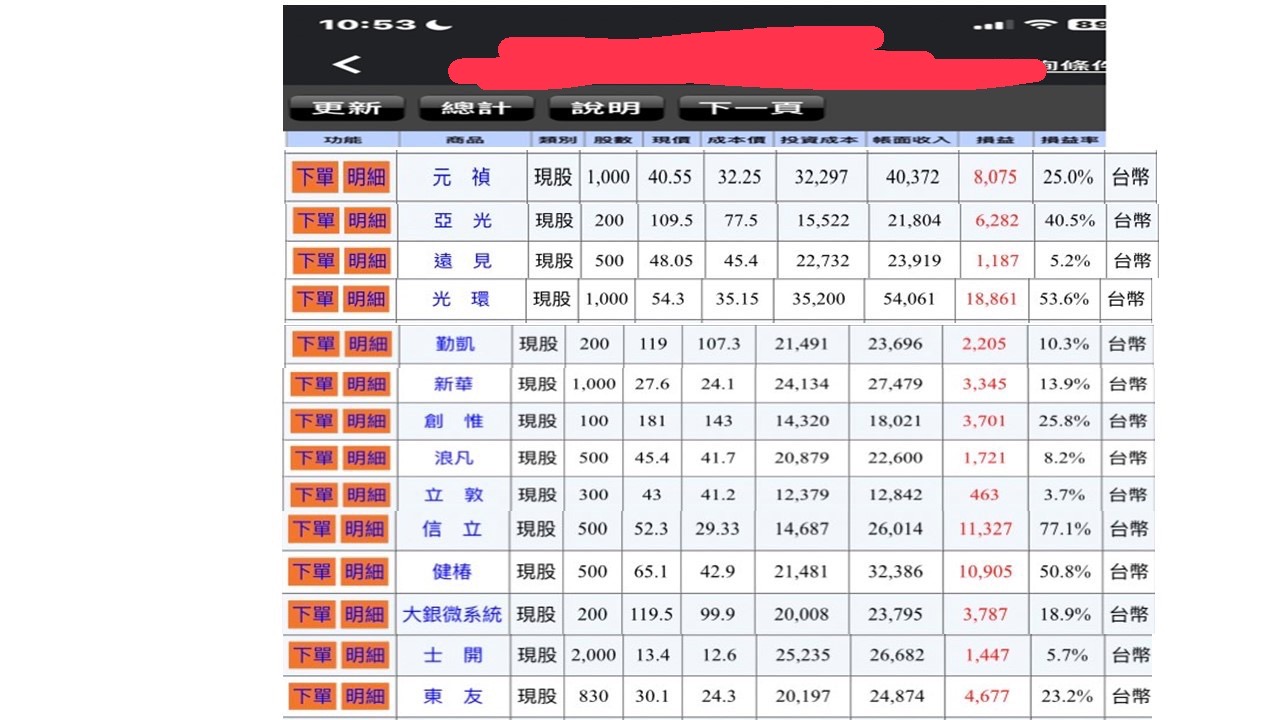 對帳單