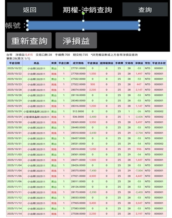 對帳單