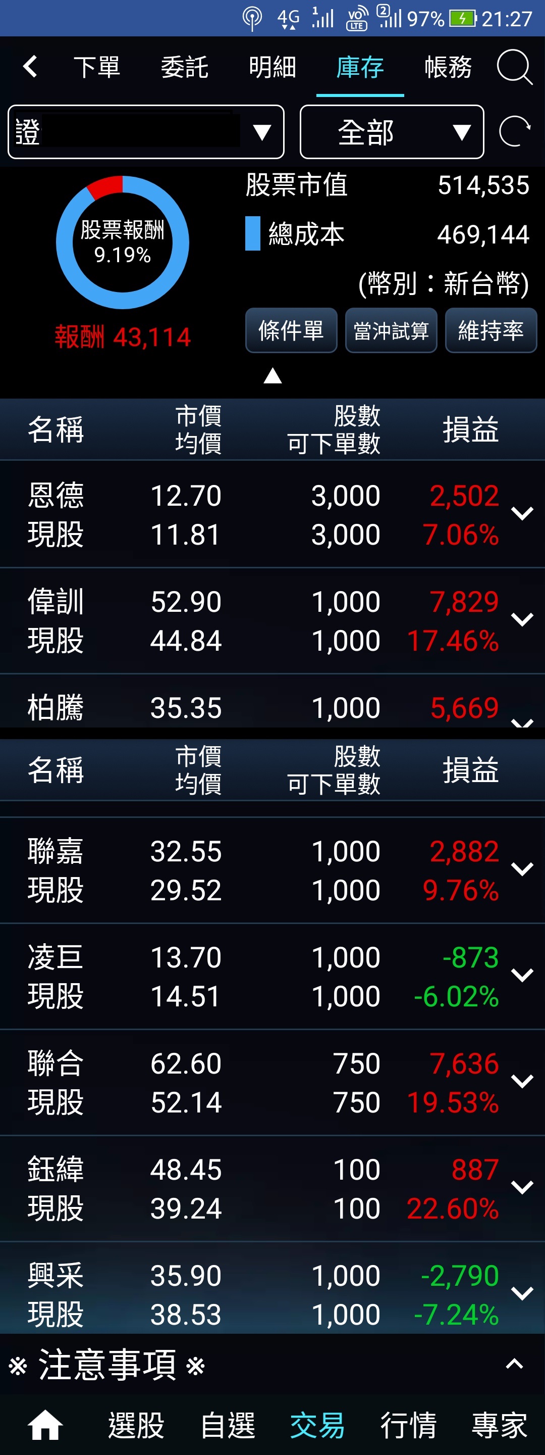 對帳單