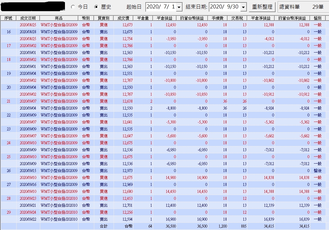 對帳單