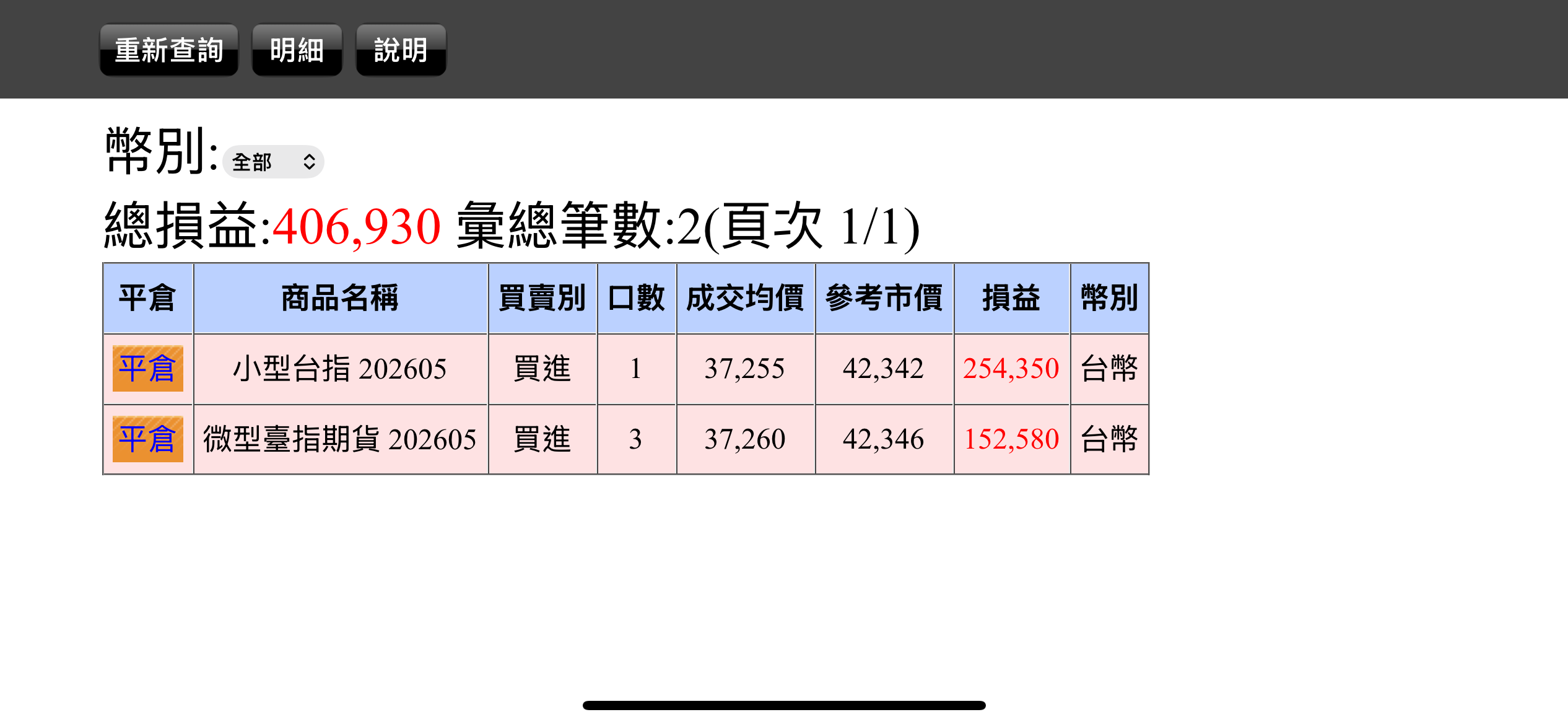 對帳單