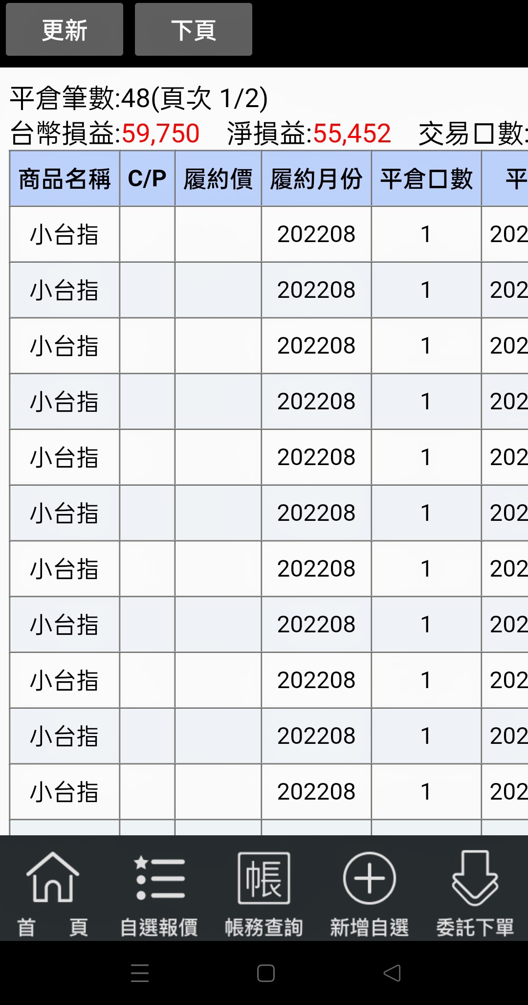 對帳單