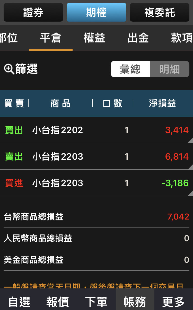 對帳單