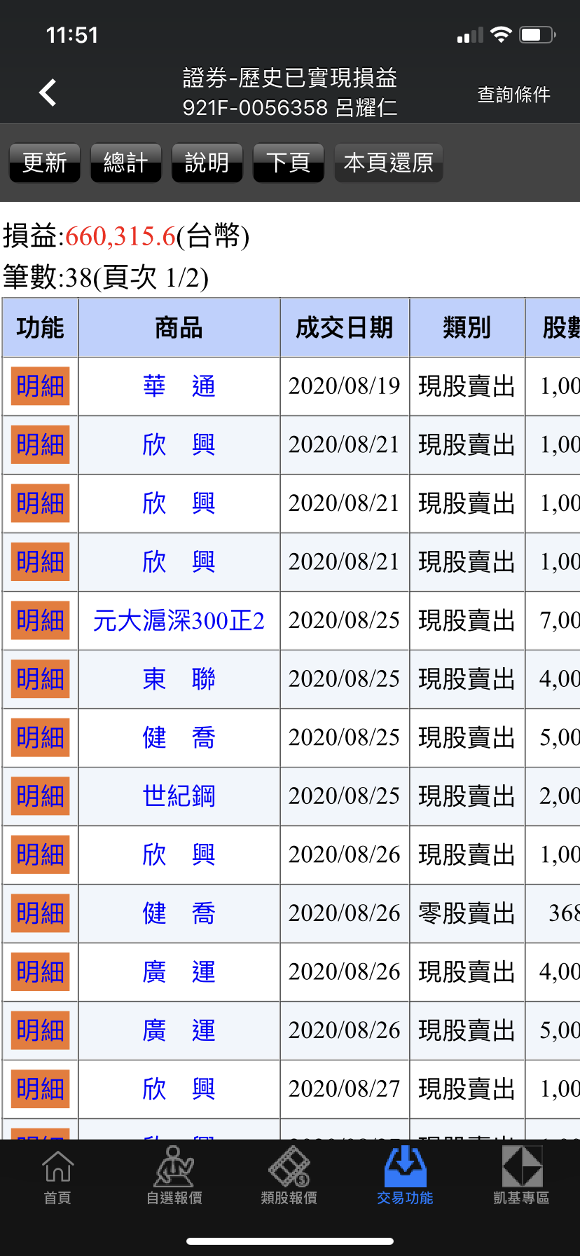對帳單
