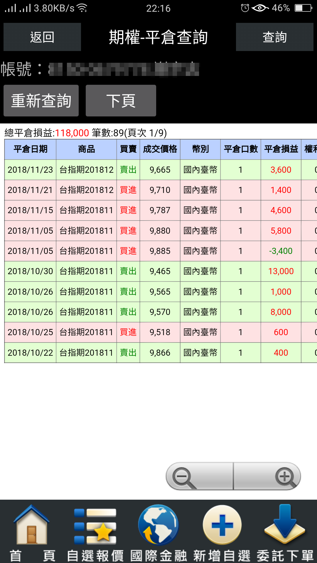 對帳單